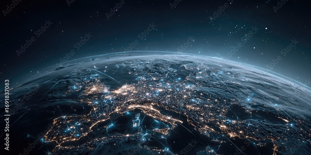 Obraz premium Planet at Night