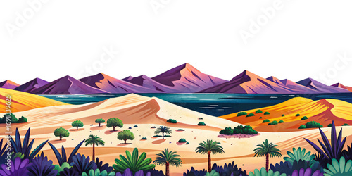 Sahara Desert in Africa, world’s largest hot desert, endless sand dunes, oases, unique wildlife and ancient history