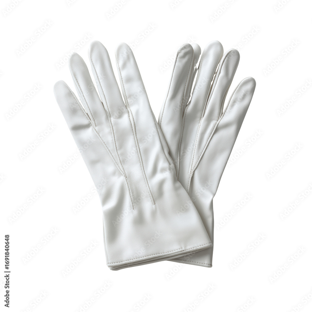 Obraz premium Elegant white gloves for formal occasions.