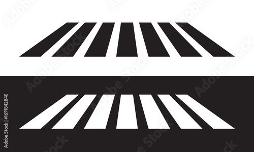 Crosswalk lines. pedestrian crossing icon. zebra crossing. vector illustration, crossover isolated on white background.
