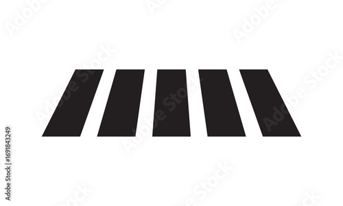 Crosswalk Lines. Pedestrian crossing icon. Zebra crossing. Vector illustration, crossover isolated on white background.