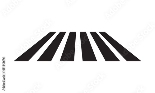 Crosswalk Lines. Pedestrian crossing icon. Zebra crossing. Vector illustration, crossover isolated on white background.