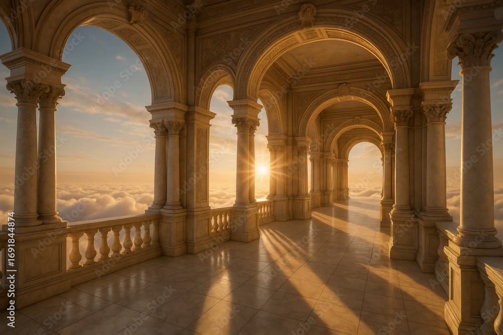 custom made wallpaper toronto digitalClassical Arch Corridor