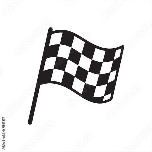 racing flag checkered icon vector illustration