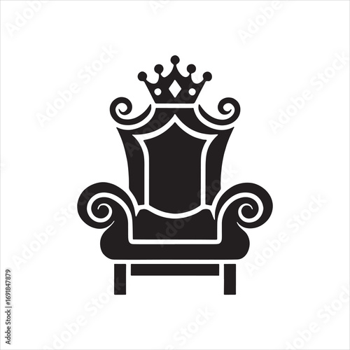  elegant throne icon vector illustration