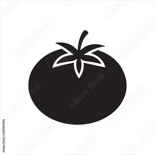 tomato stencil icon vector illustration