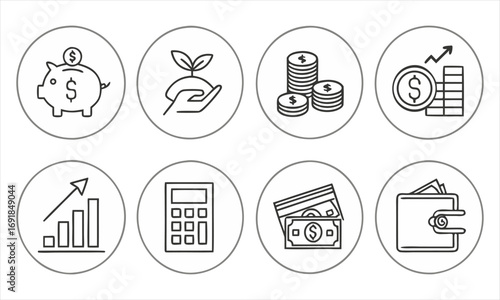set of vector icons for web