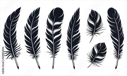 set of feathers