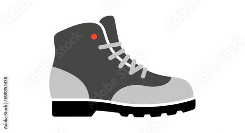 Rugged outdoor hiking boot ready for adventure and exploration vector