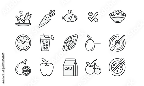 Food icons set