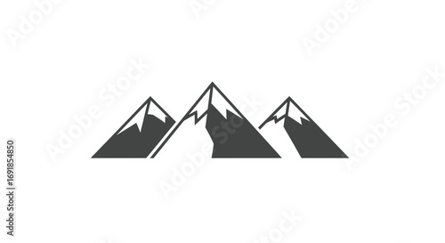 Majestic mountain peaks landscape silhouette for outdoor adventure and nature themes vector