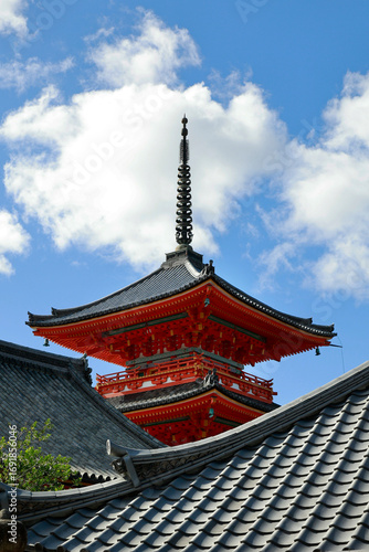 Wallpaper Mural view of the tower of Japanese temple in kyoto-Japan Torontodigital.ca