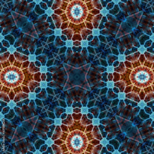Wallpaper Mural Seamless abstract pattern. Braided intricate pattern. Abstract kaleidoscope background. Torontodigital.ca