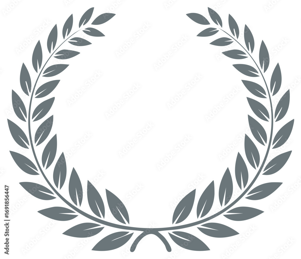 Obraz premium Laurel Wreath Illustration - Vector Design of Decorative Floral Element