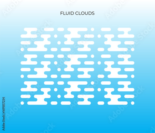 This icon depicts a stylized, horizontal pattern of rounded shapes, resembling clouds or liquid, against a blue gradient background.