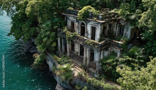 Overgrown Ruins by the Water