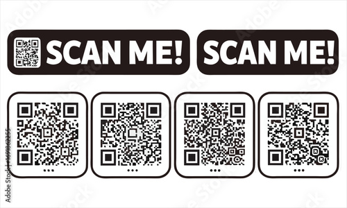 QR codes and scan me sign for digital interaction