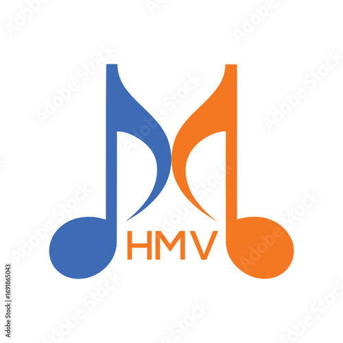 HQA Music Company logo. HQA Company logo design for Musical Note and business. HQA Entertainment Branding best icon.
