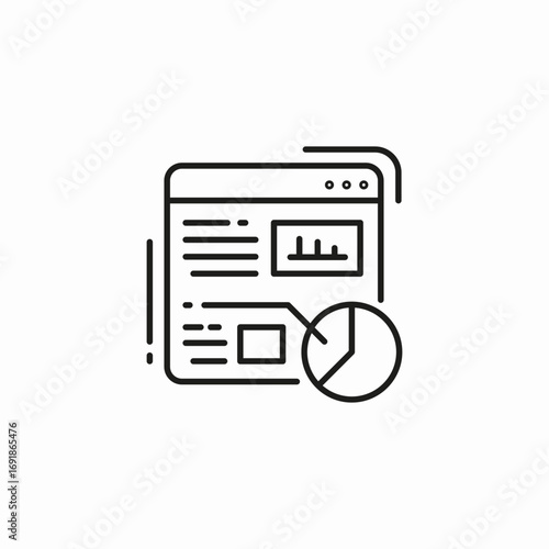 business data analytics icon sign vector