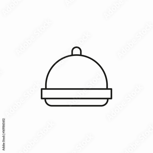 cloche serving platter icon sign vector