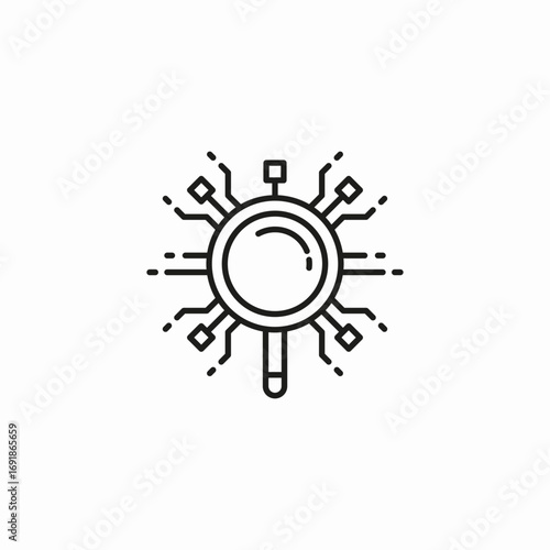 data analysis research icon sign vector