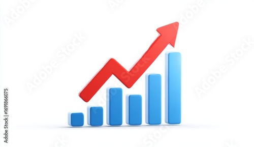 3D graphic of a rising bar chart Free Download 3D graphic of a rising bar chart - GFXLoad