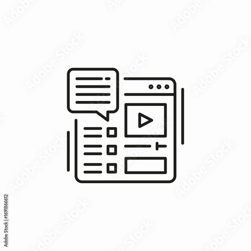 online video player icon sign vector