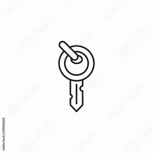 room door key icon sign vector
