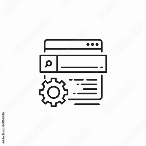 search engine optimization icon sign vector
