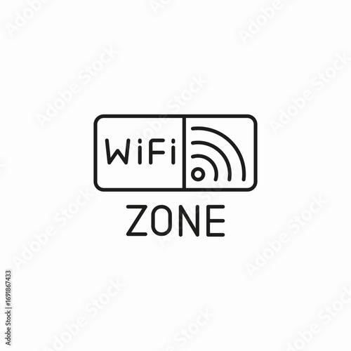 wifi zone sign icon icon sign vector