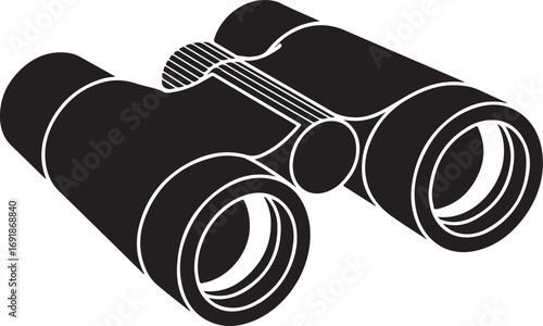 Binoculars Silhouette Exploration and Discovery Tool for Wildlife Observation and Adventure Graphics