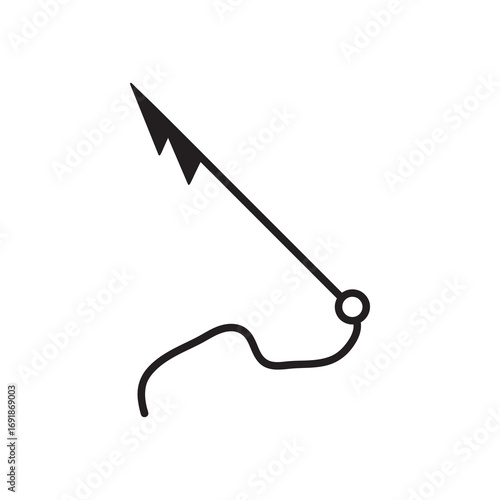 Harpoon icon simple vector isolated symbol trendy style illustration for web and app..eps