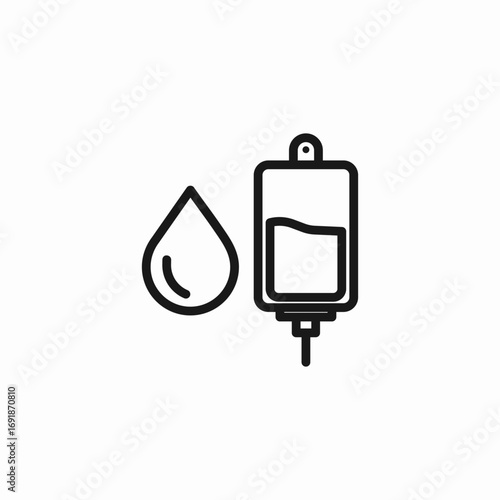 blood donation iv icon sign vector