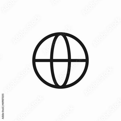 globe world internet icon sign vector