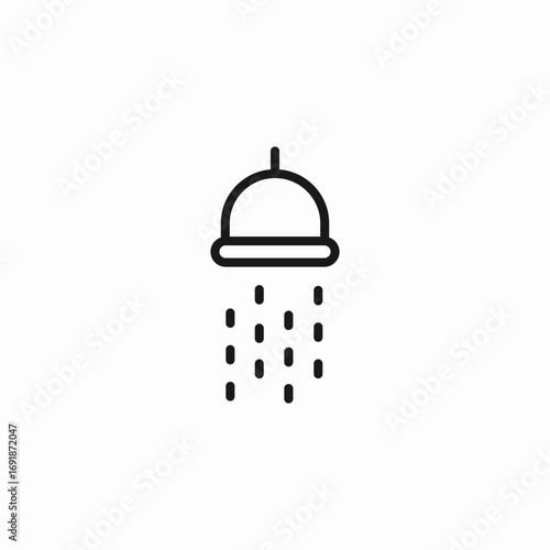 shower head water icon sign vector