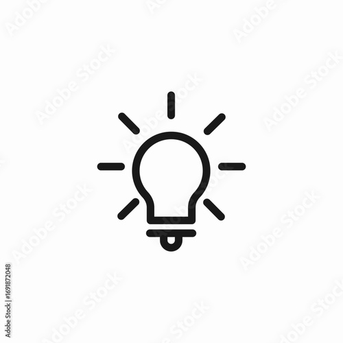 shining lightbulb icon icon sign vector