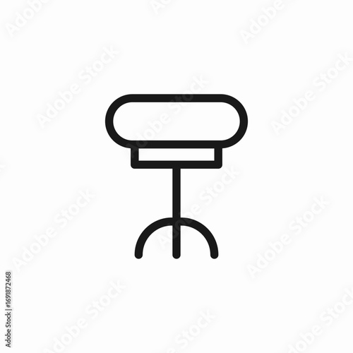 tri-legged stool icon sign vector