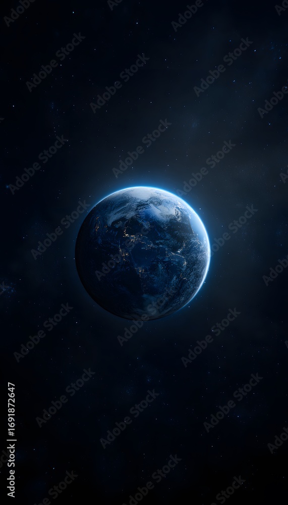 Obraz premium Planet Earth in Outer Space