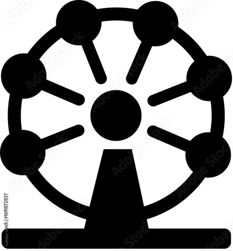 Vector illustration of a children's fairground park icon for scalable graphics eps format