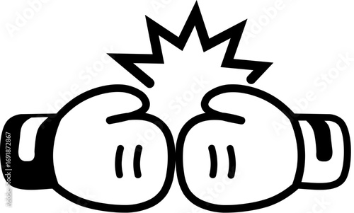 Scalable vector illustration icon representing conflict confrontation and dispute symbol