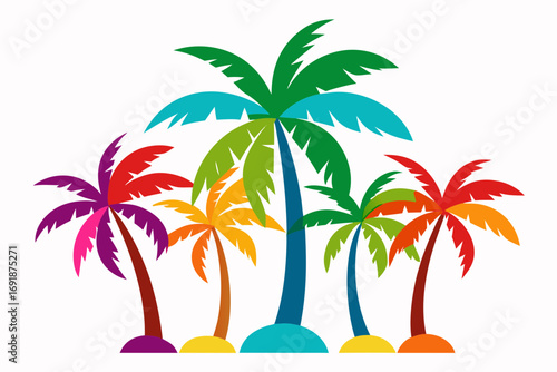 tropical island with palm trees