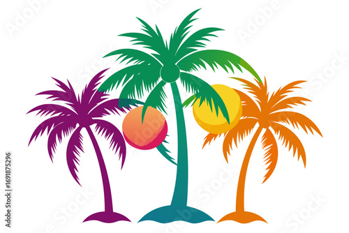 tropical palm trees