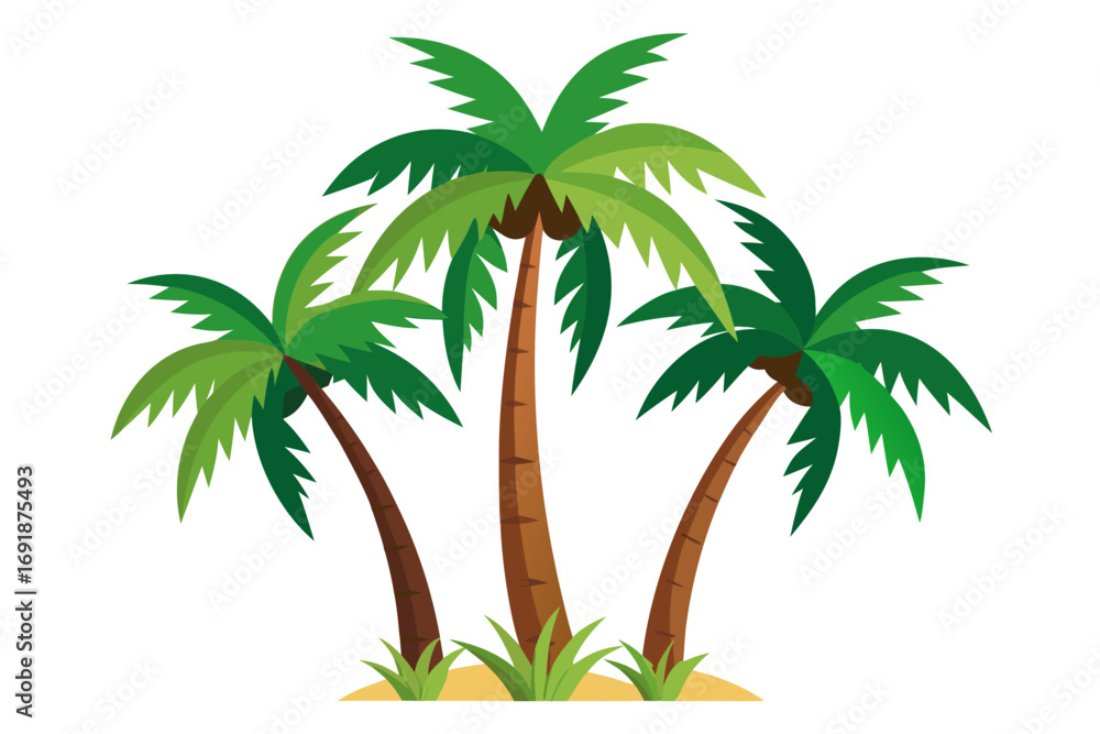Obraz premium palm tree vector illustration