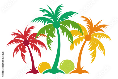 vector illustration of palm trees