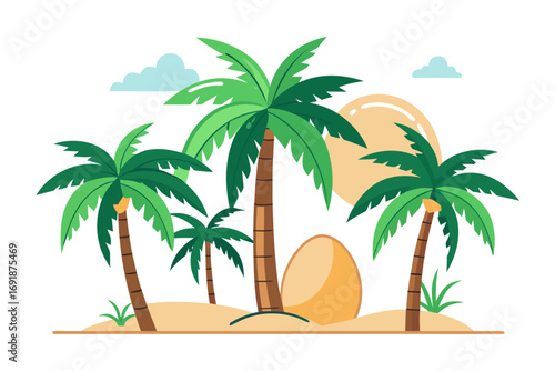 palm tree on the beach