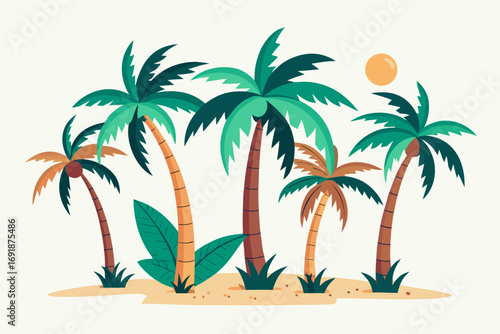 palm trees vector illustration