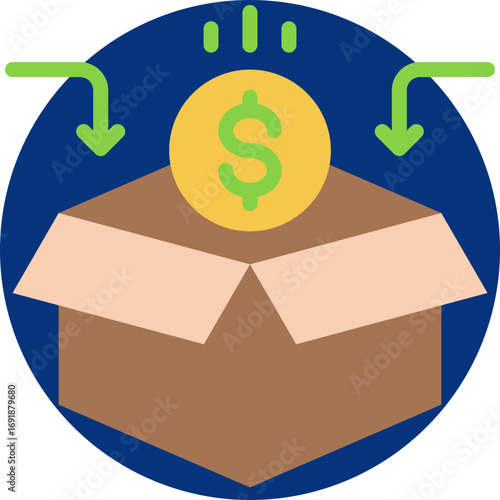 Crowdfunding icon for business opportunities, business, website, application, printing, document, poster design, etc