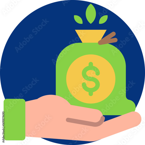 Profitable icon for business opportunities, business, website, application, printing, document, poster design, etc