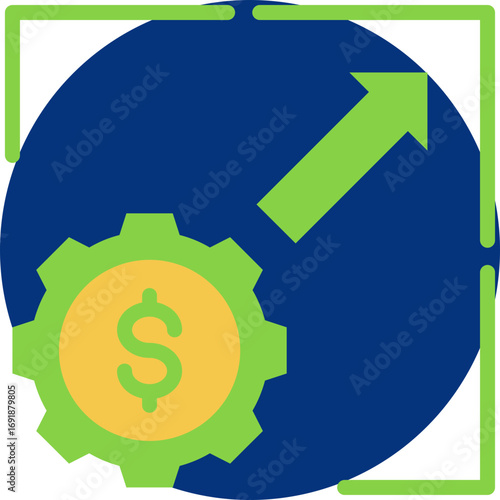 Expand income icon for business opportunities, business, website, application, printing, document, poster design, etc
