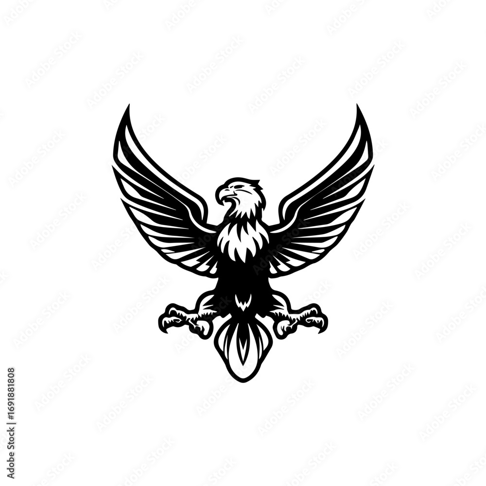Obraz premium Eagle Silhouette Art Design Vector